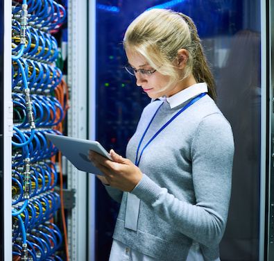 IT Asset Manager Working with Servers in Data Center
